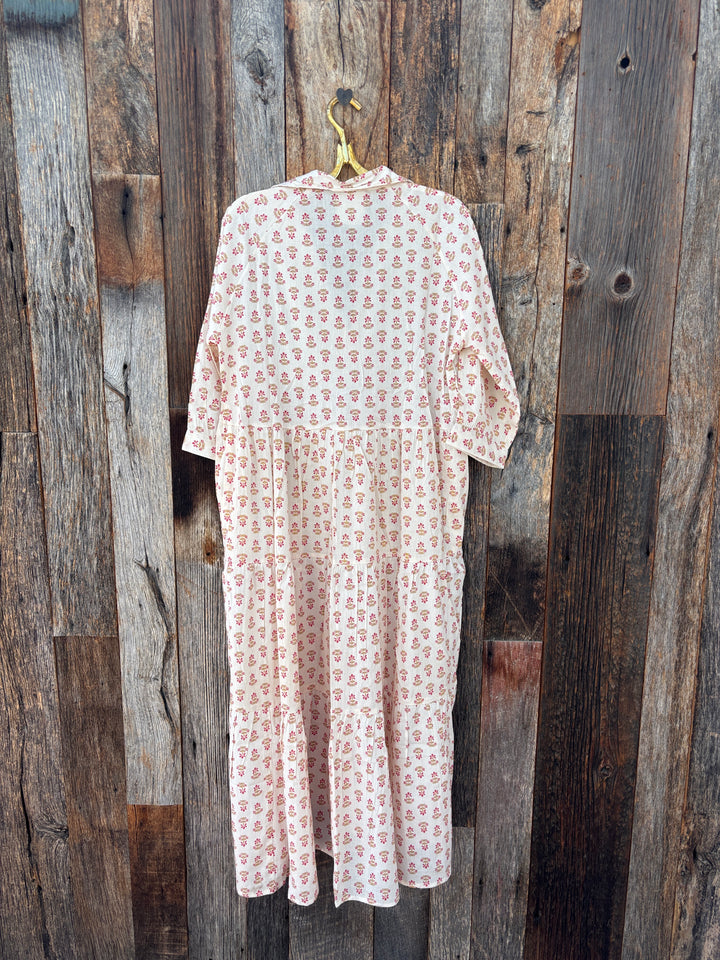 Meena Mahal Khaadi Dress Spring Flower Motifs