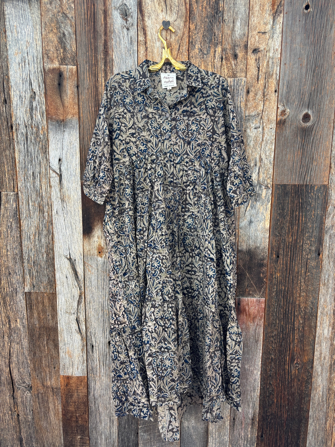 Meena Mahal Khaadi Dress Block Print Handwoven Cotton – Island Farm