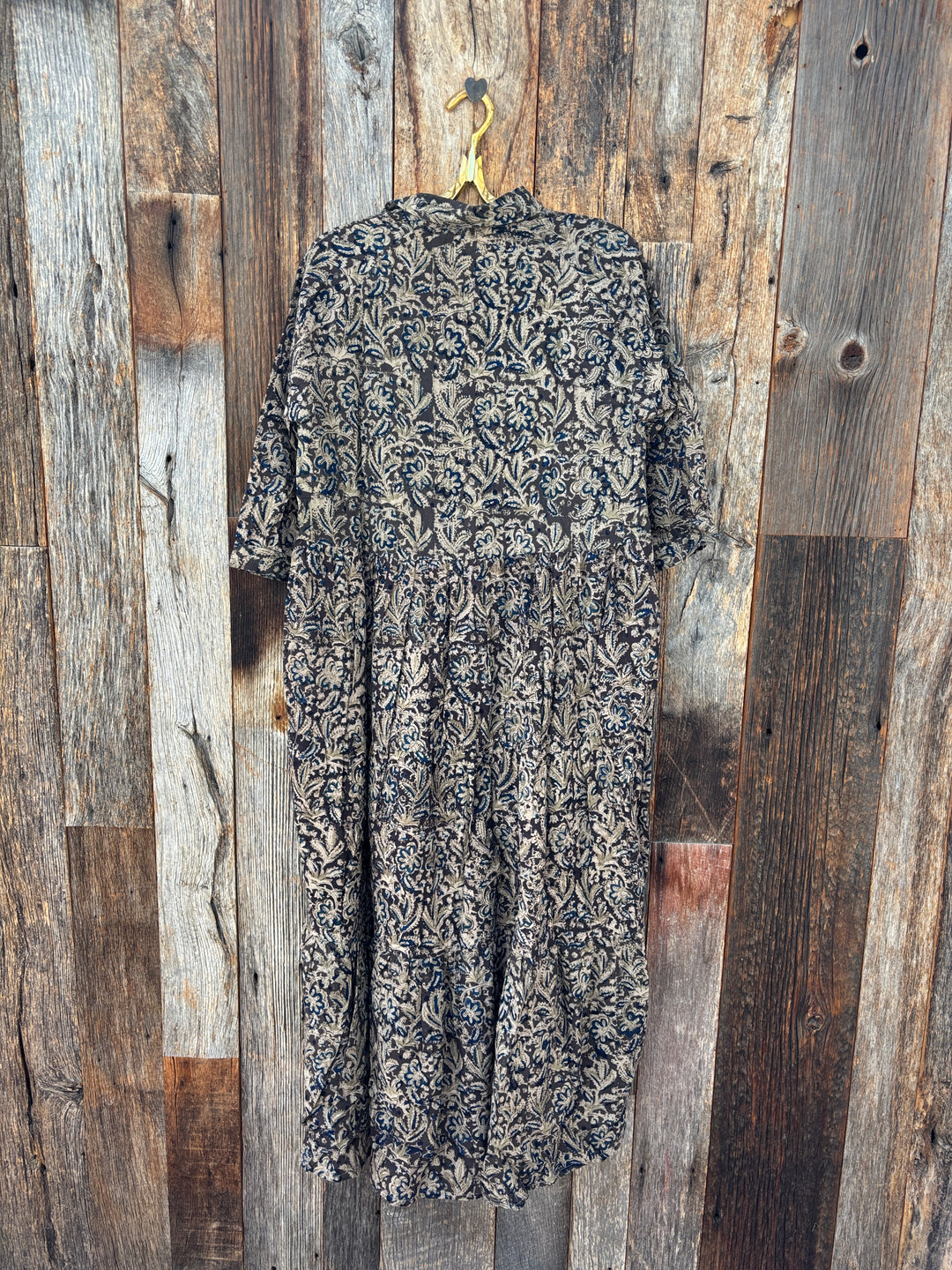Meena Mahal Khaadi Dress Block Print Handwoven Cotton