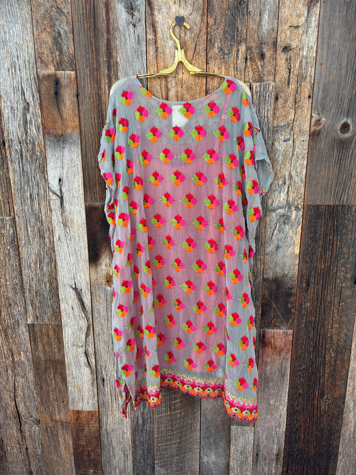 Meena Mahal Pulkhari Caftan Watermelon