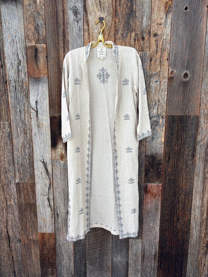 Meena Mahal Sherwani Duster Gray