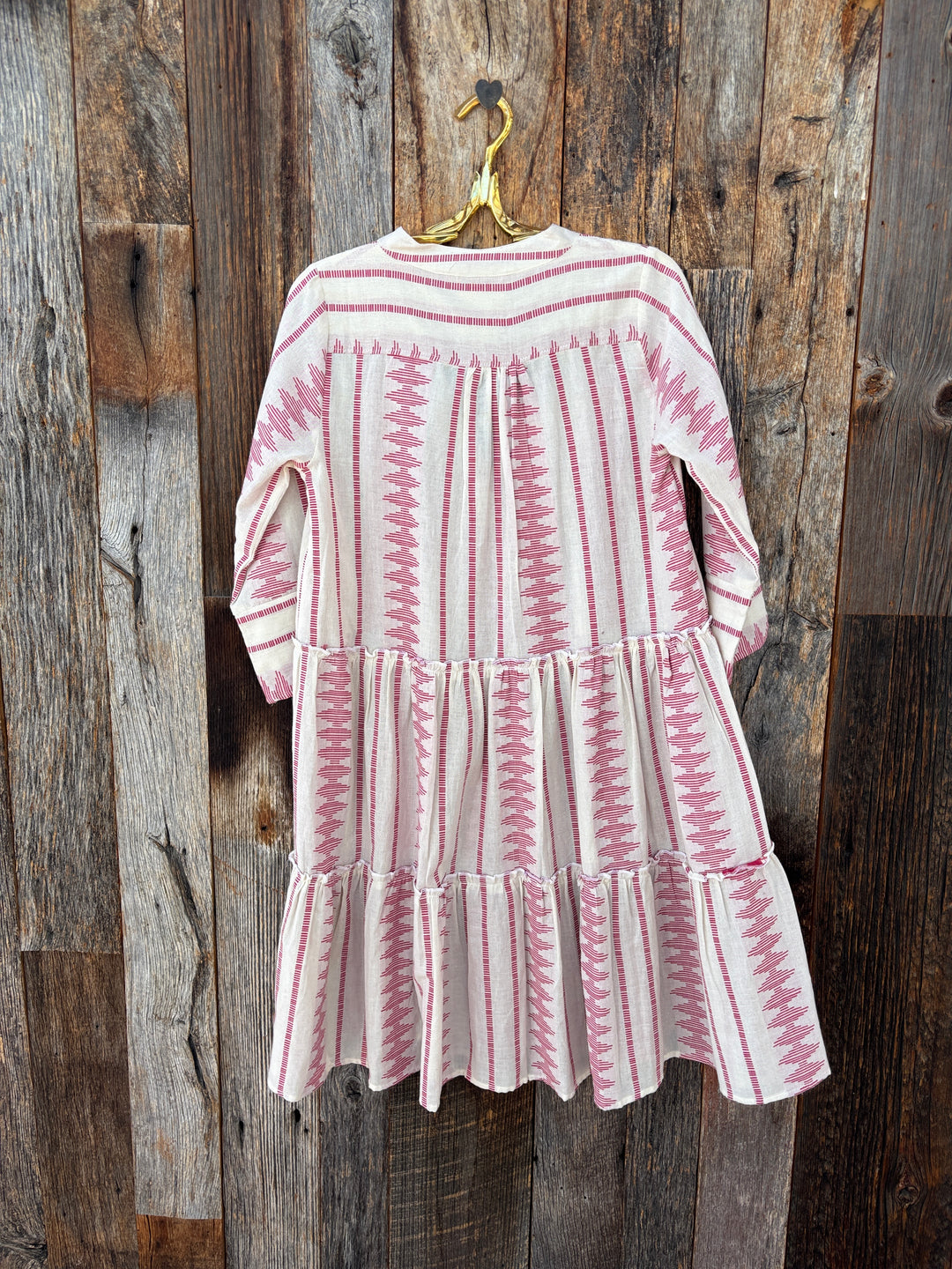 Meena Mahal Zarina Dress Cotton Pink/Creme