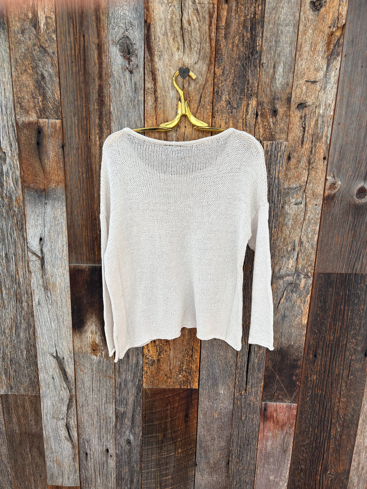 Wooden Ships Pocket Full of Sunshine Crew Sweater- Almond Butter