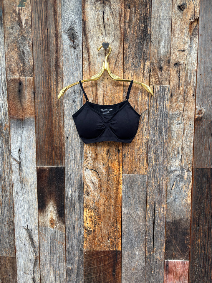 Island Farm Scoopneck Padded Bra Black