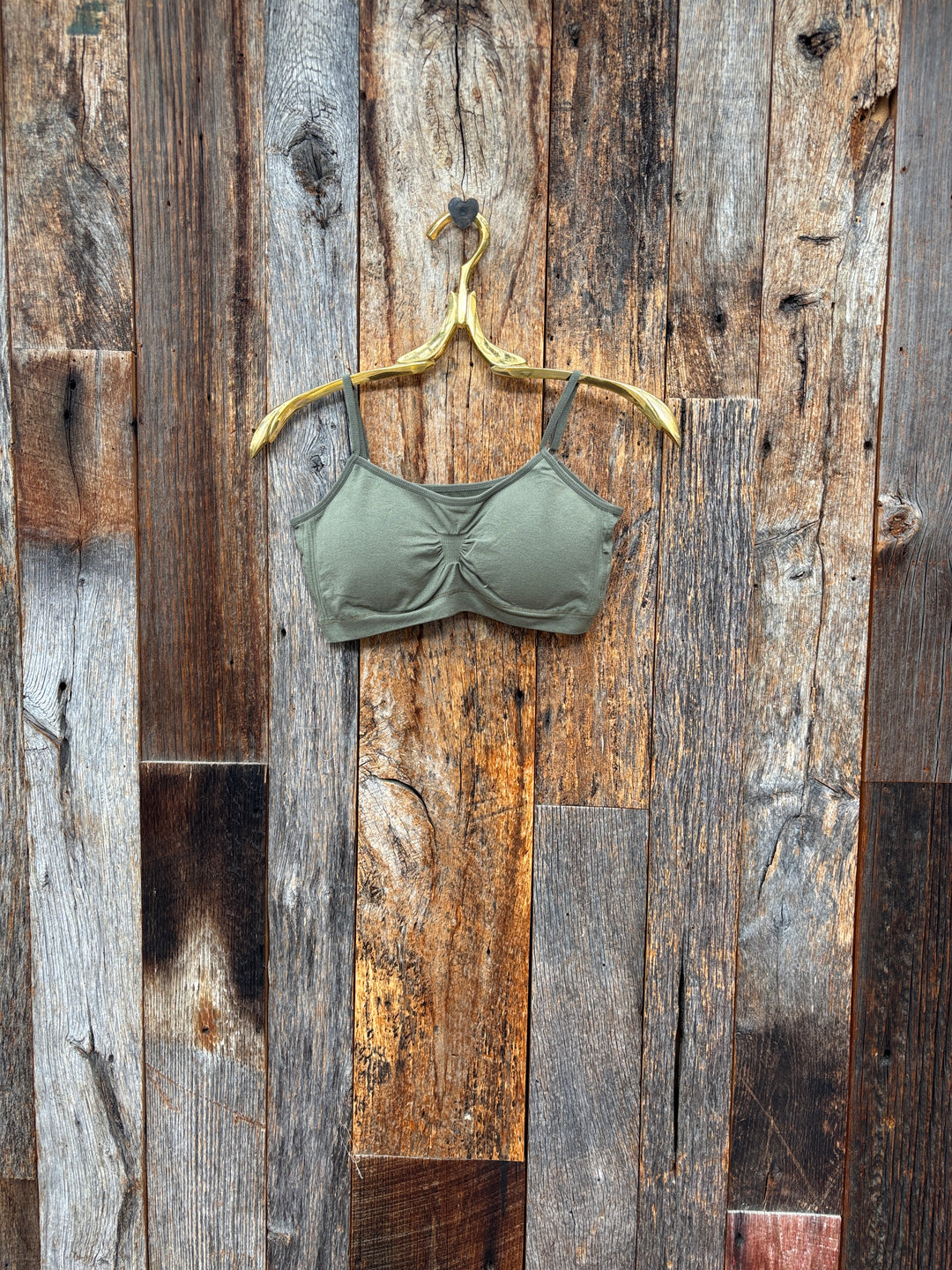 Island Farm Scoopneck Padded Bra Dusty Olive