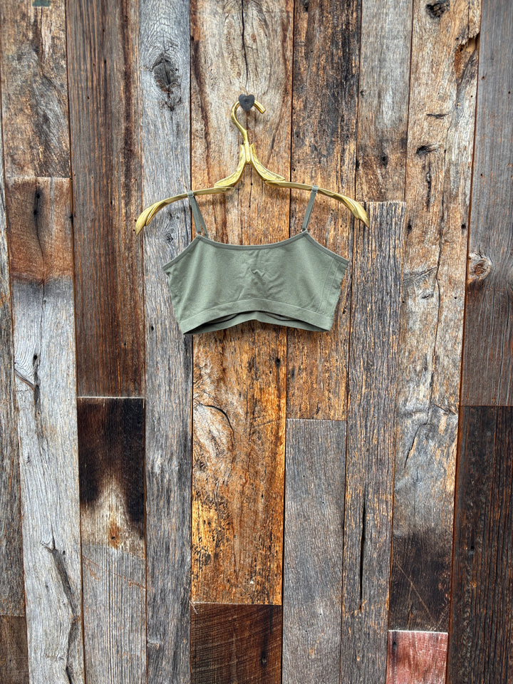 Island Farm Scoopneck Padded Bra Dusty Olive
