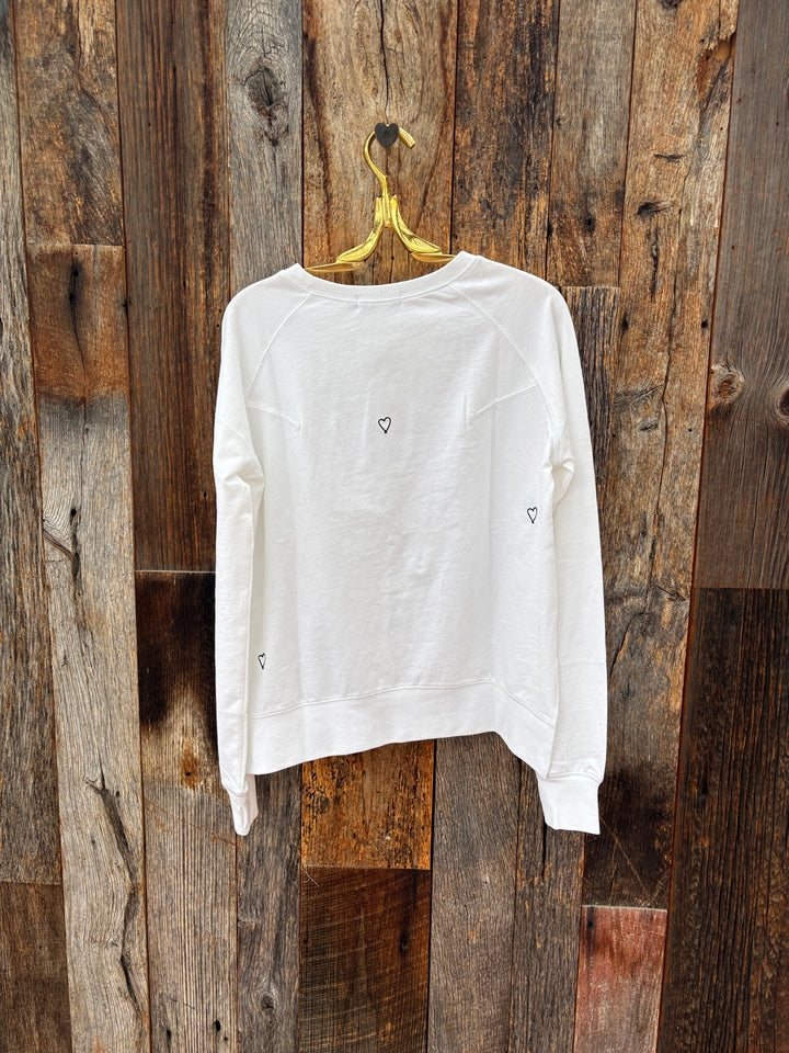 Catherine Gee Heart Embroidered Sweatshirt