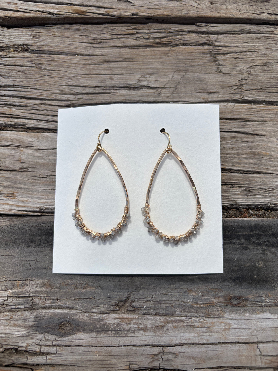 Elizabeth Nicole GF Rain Drop Labradorite Wrap Party E163C