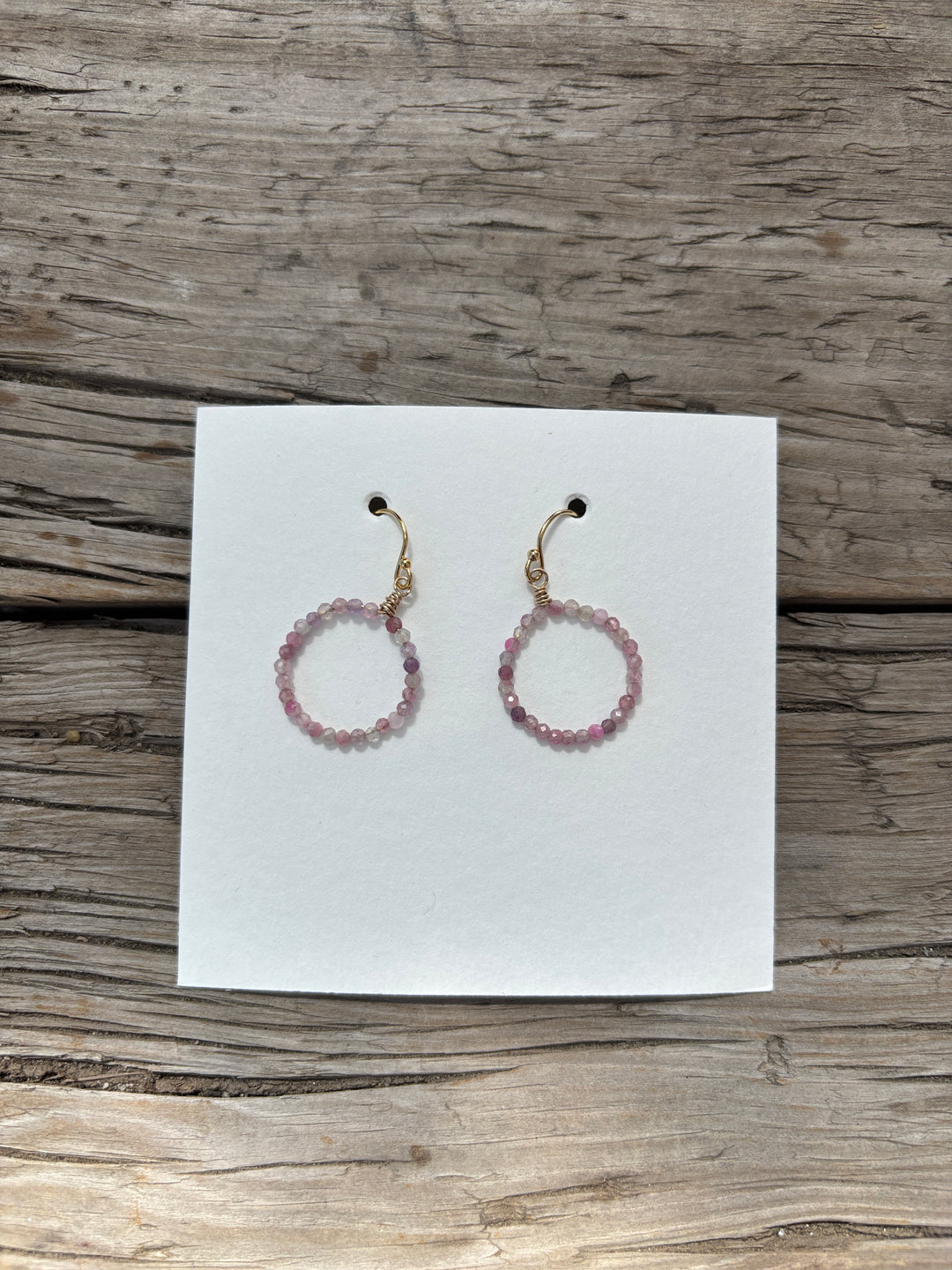 Elizabeth Nicole Rose Quartz Circles GF E147B