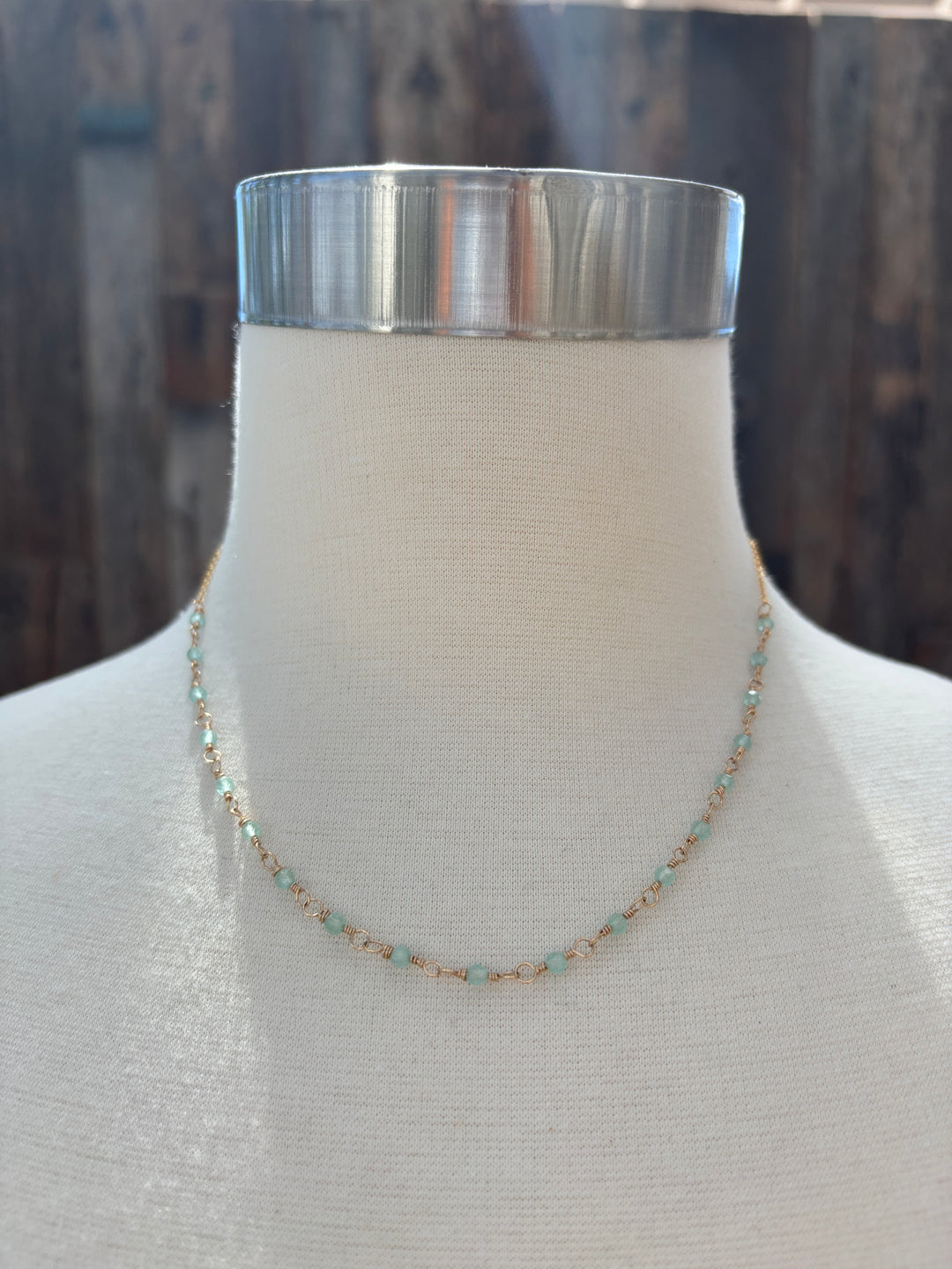Elizabeth Nicole Wrapped Apatite GF Chain N17C