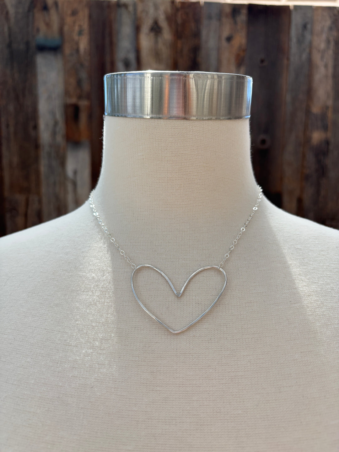 Elizabeth Nicole N161 XL SS Heart SS Chain