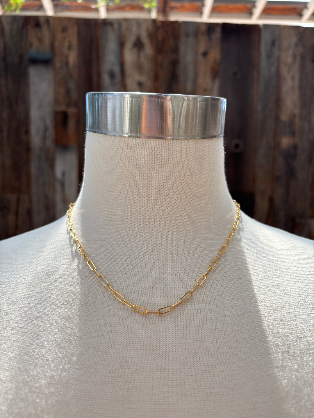 Sabina Paperclip Necklace GF 17'