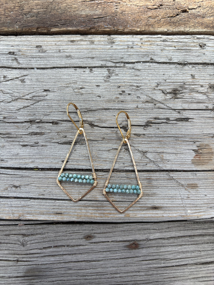 Sabina Bead Bar Kite Corandum Earrings SIE6MKCG