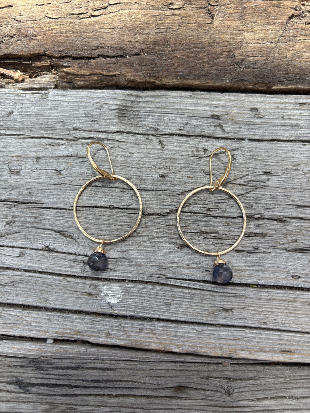 Sabina Iolite Hoop Earrings GF Small