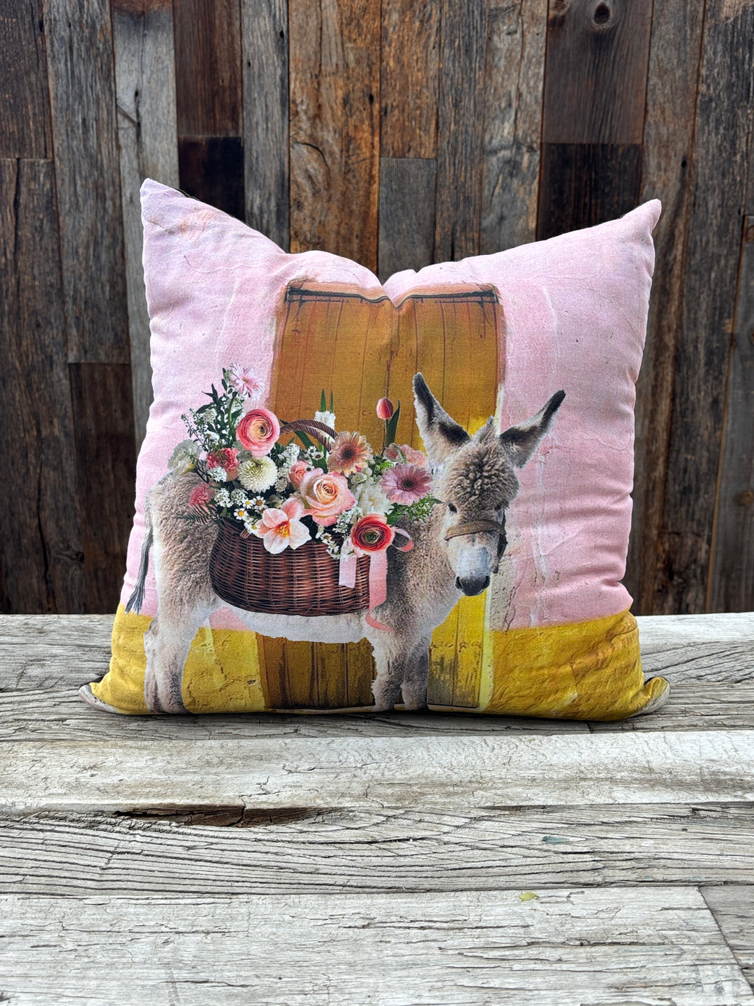 Totem Salvaged Pink Wall Donkey Basket P-579