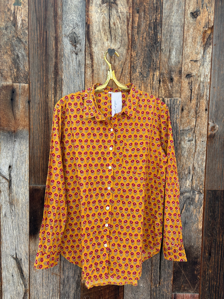 ...And For Good Madison Floral Shirt Fawn