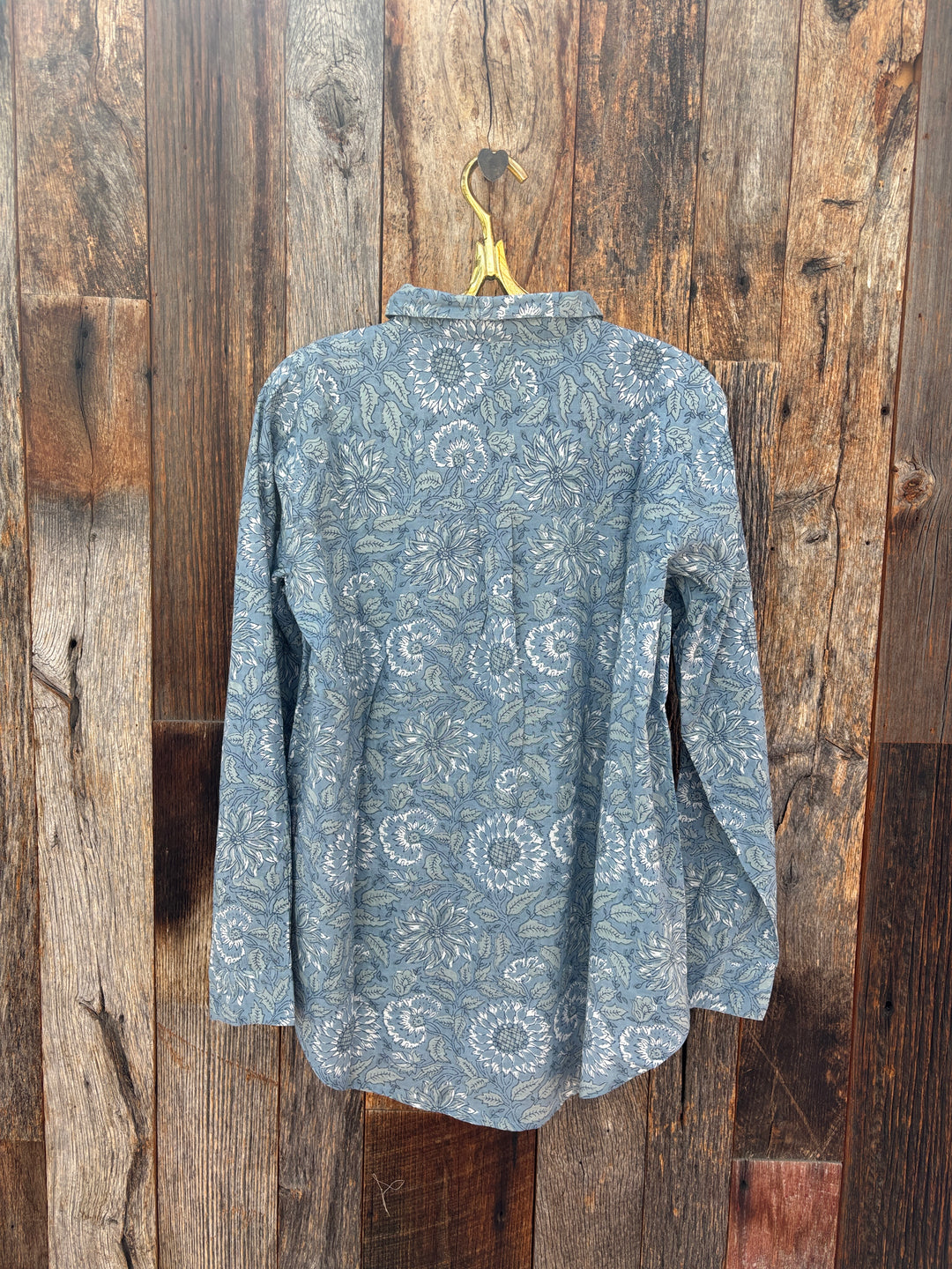 ...And For Good Abington Floral Shirt Cornflower Blue
