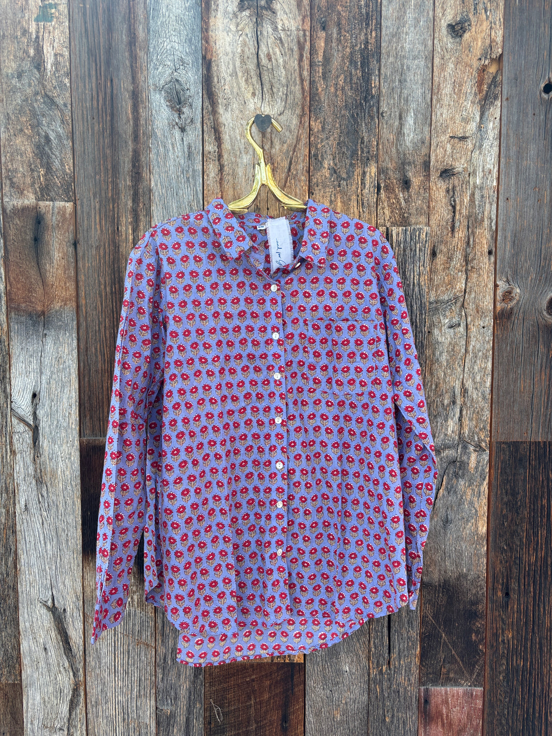 ...And For Good Emory Floral Shirt Sky