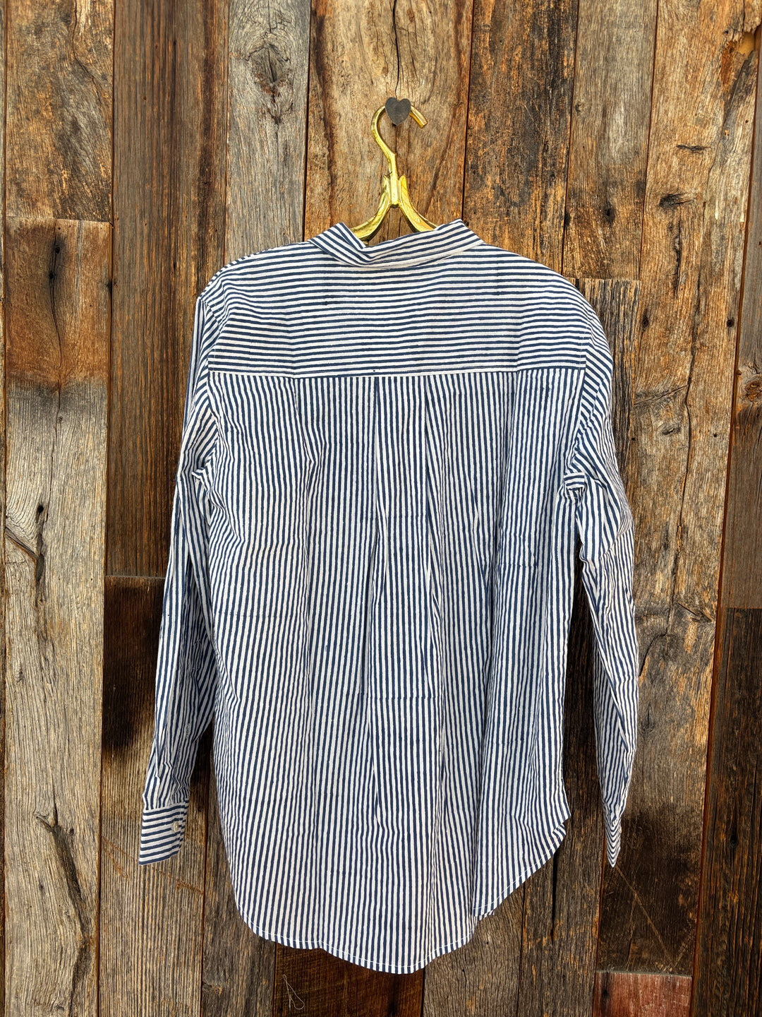 ...And For Good Menswear Stripe Shirt True Navy