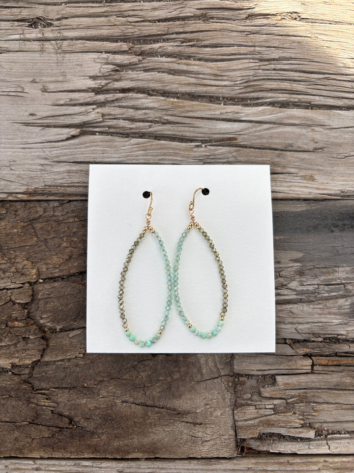 Elizabeth Nicole Rain Drop E141C Glass Seed Beads,Zircon,Blues
