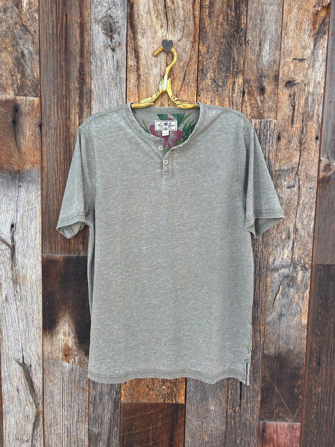 True Grit S/S Slit Tee - Bahama Green