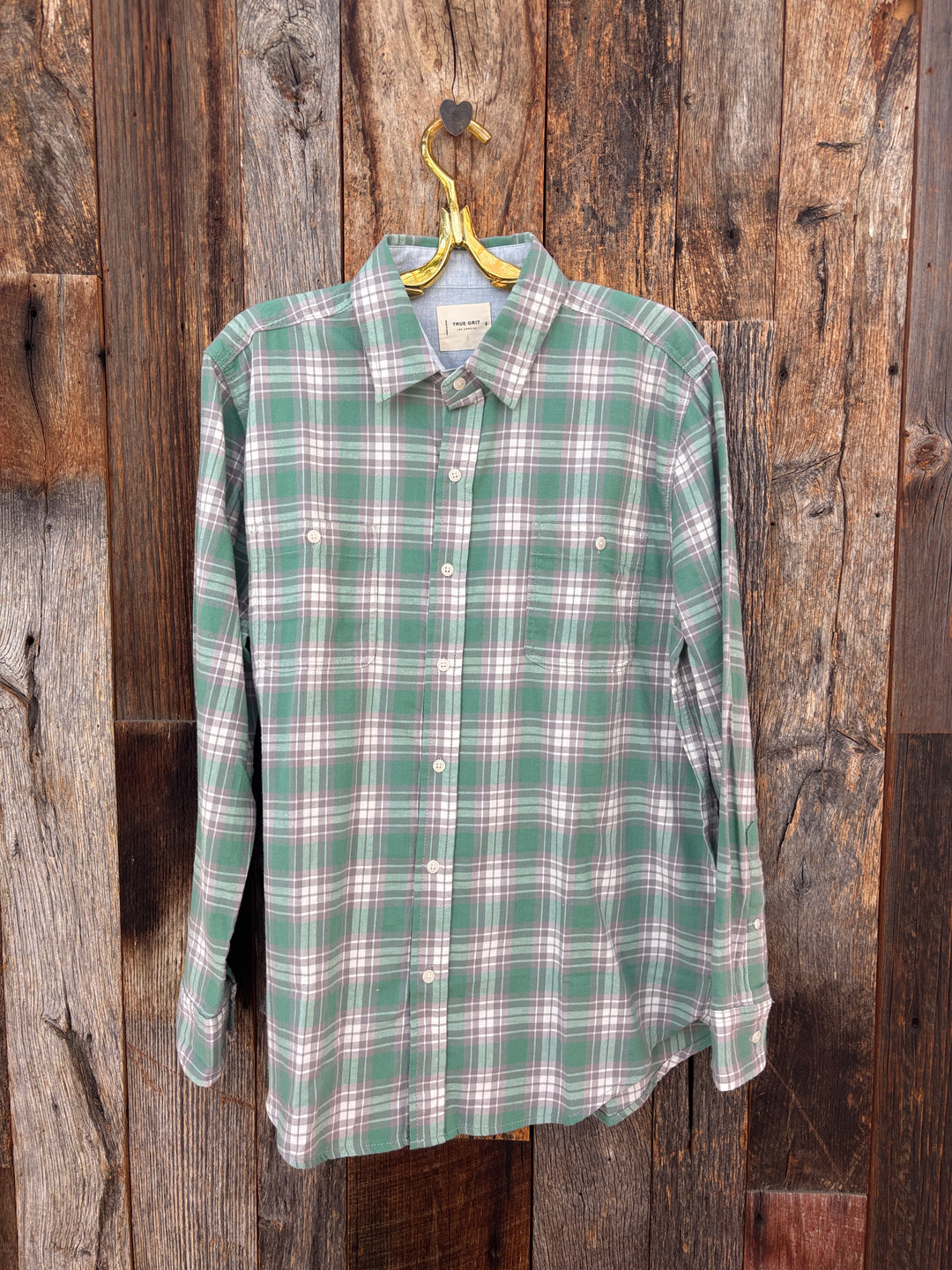 True Grit L/S 2 Pocket Shirt- Green