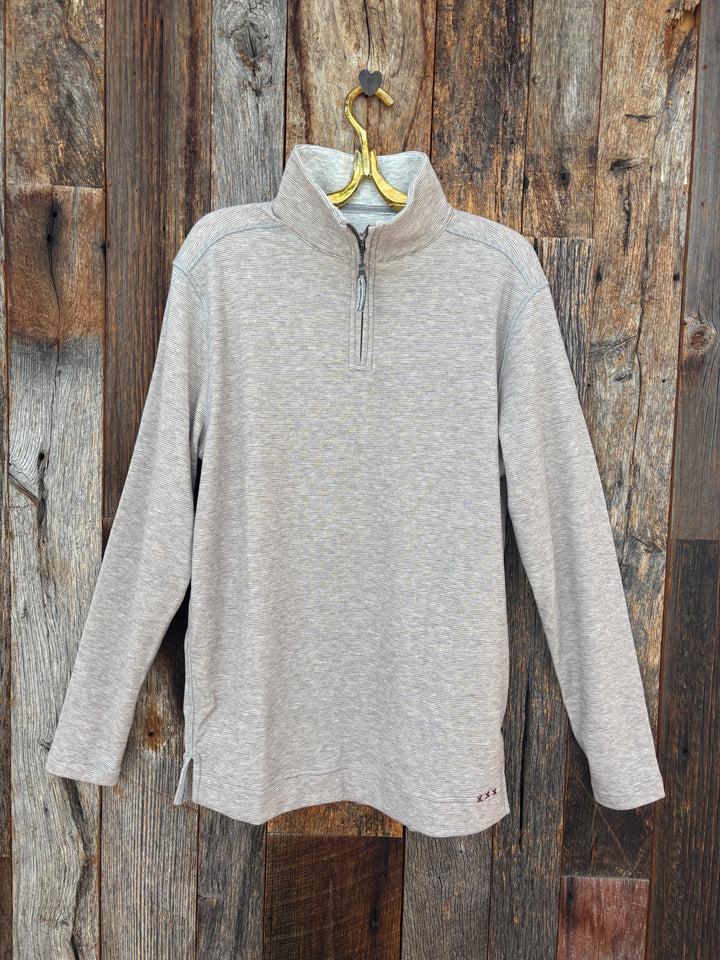 True Grit Daybreak 1/4 Zip Pullover- Soft Brown
