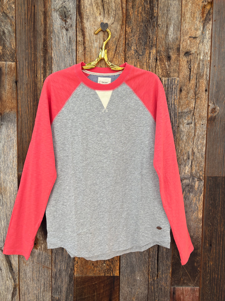 True Grit Vintage Raglan- Lifeguard/Grey