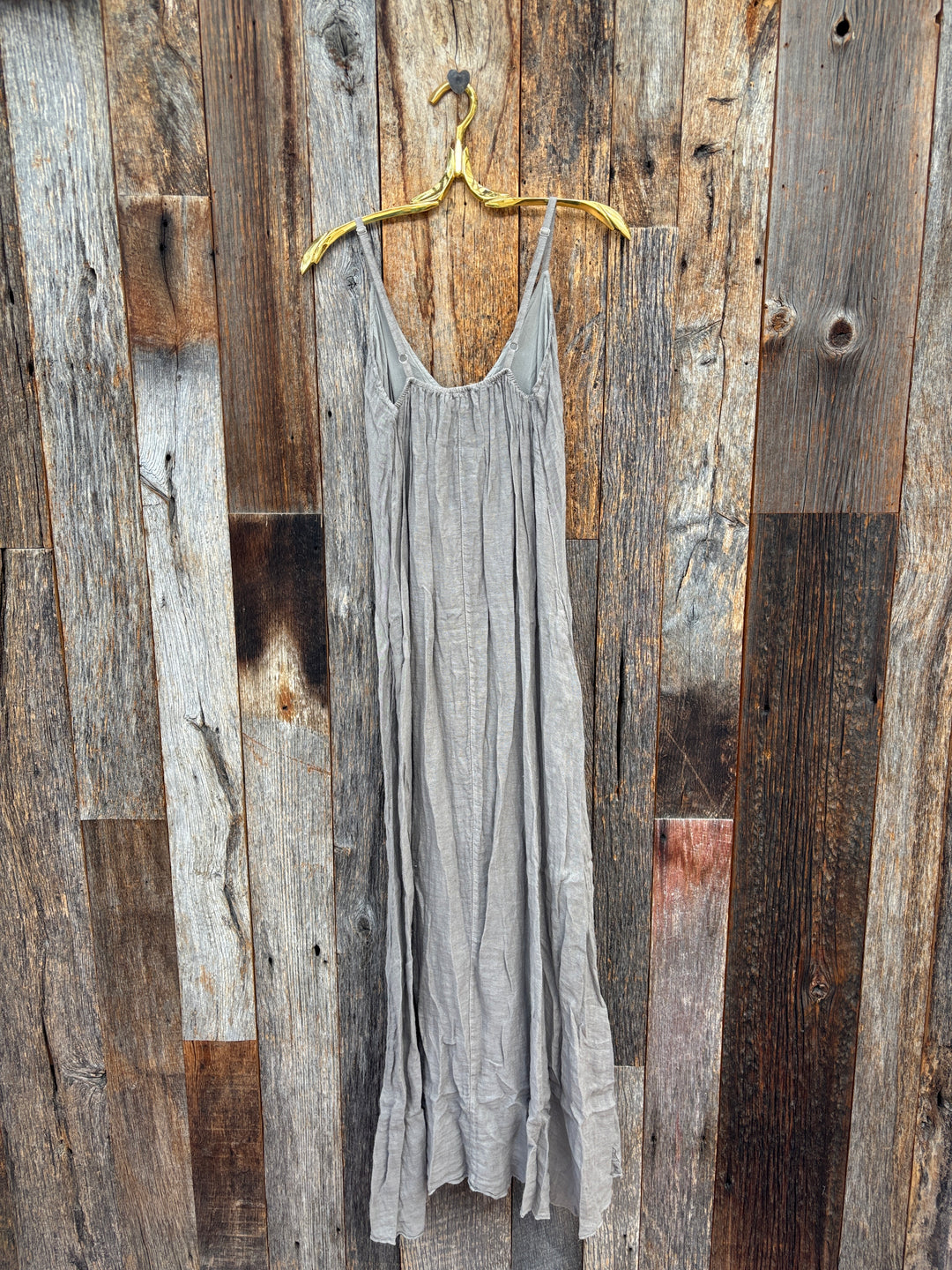 Milio Milano Sleeveless Maxi Loose Dress w/ Pockets Mocha
