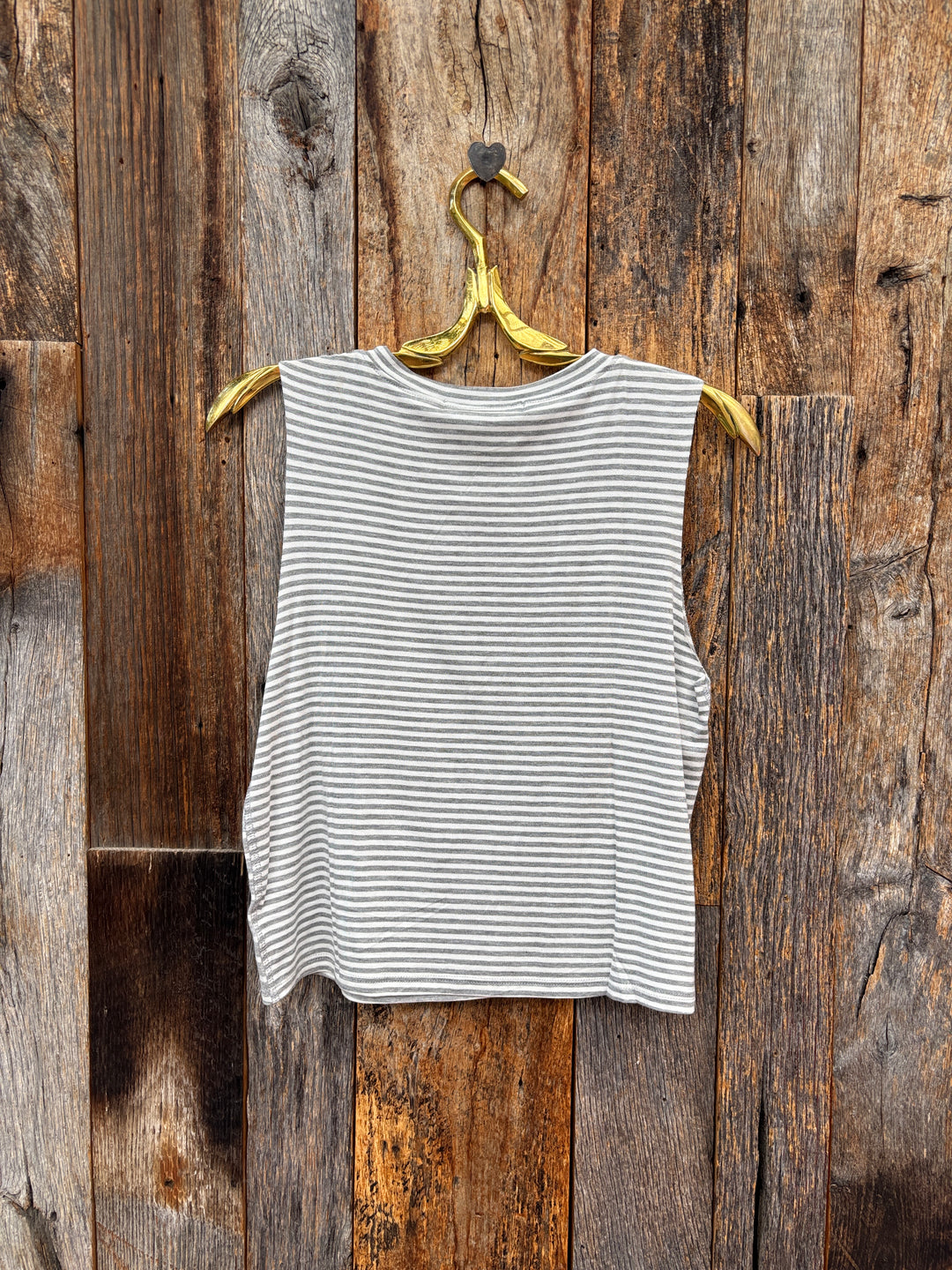 Project Social T Extra Mixed Stripe Tank Grey/Ivory