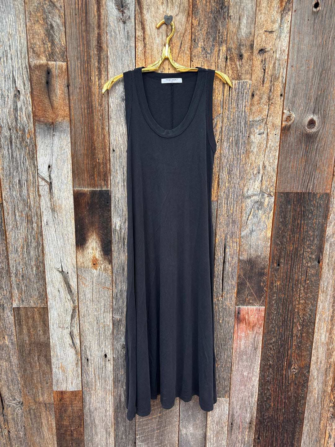 Project Social T Ojai Ringer Tank Midi Dress Black