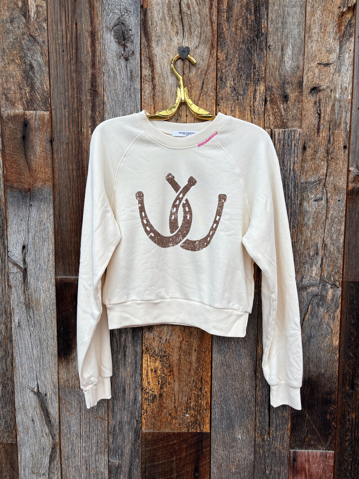 Project Social T Horseshoes Sweatshirt Ivory
