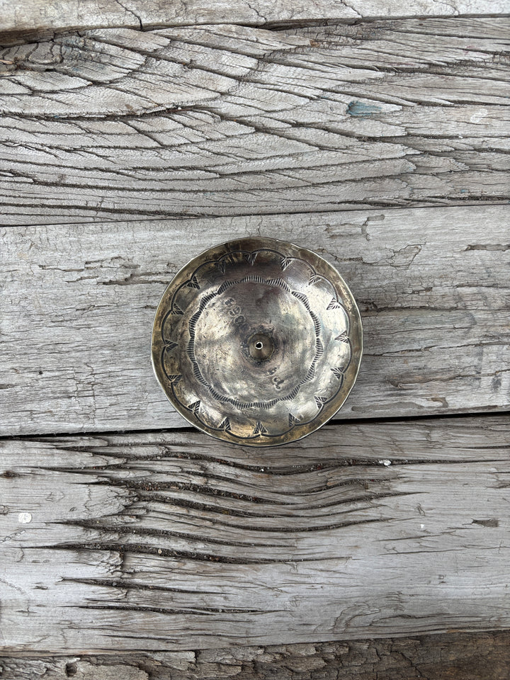 J. Alexander Stamped Round Incense Holder