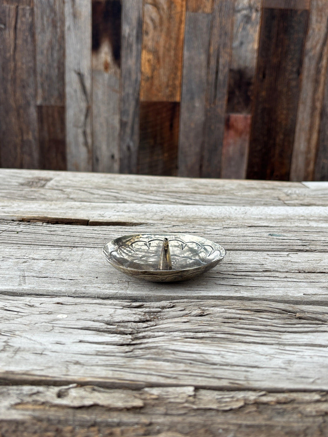 J. Alexander Stamped Round Incense Holder