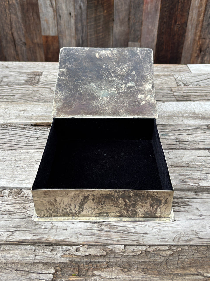 J. Alexander 8x8 Square Box w/ Dimples & Turquoise