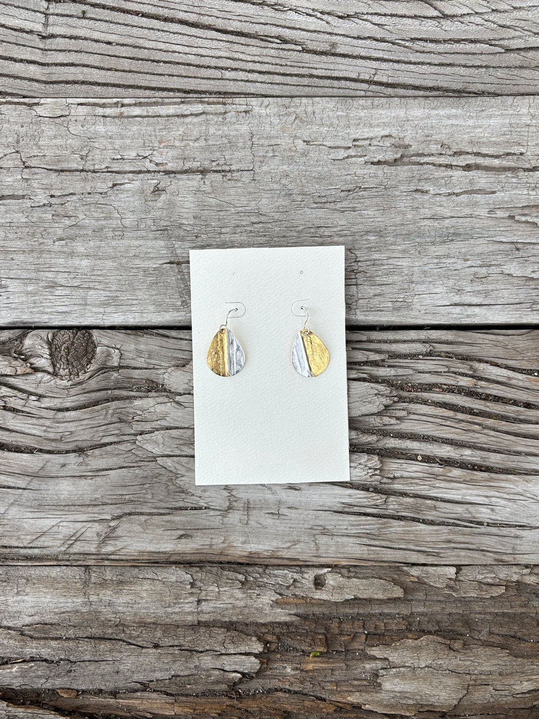 Ashton Ridges Gold Leaf Teardrop Earrings - Medium