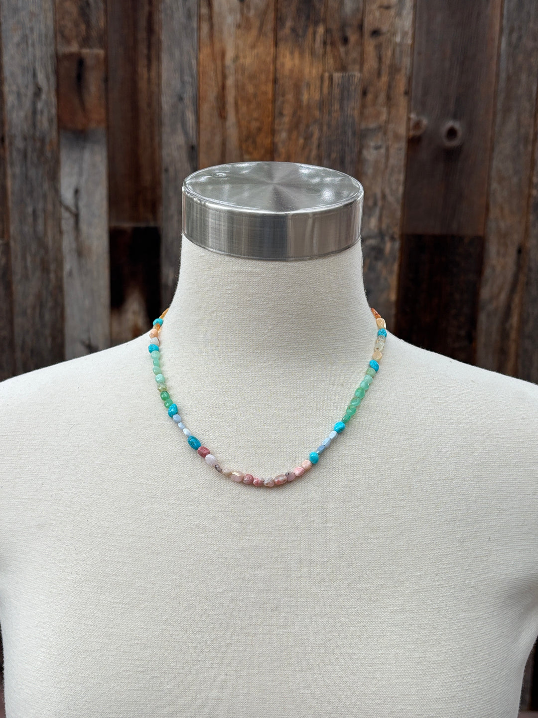 Joy Dravecky Opal Heishi & Nugget Layering Necklace