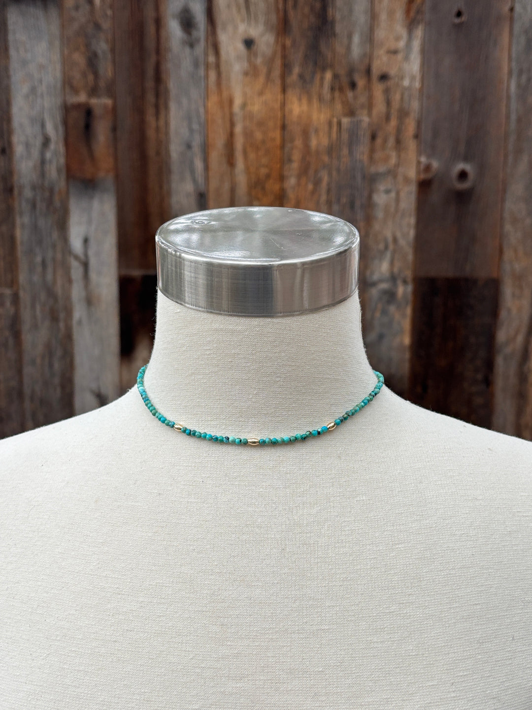 Joy Dravecky Bali Beaded Choker Turquoise