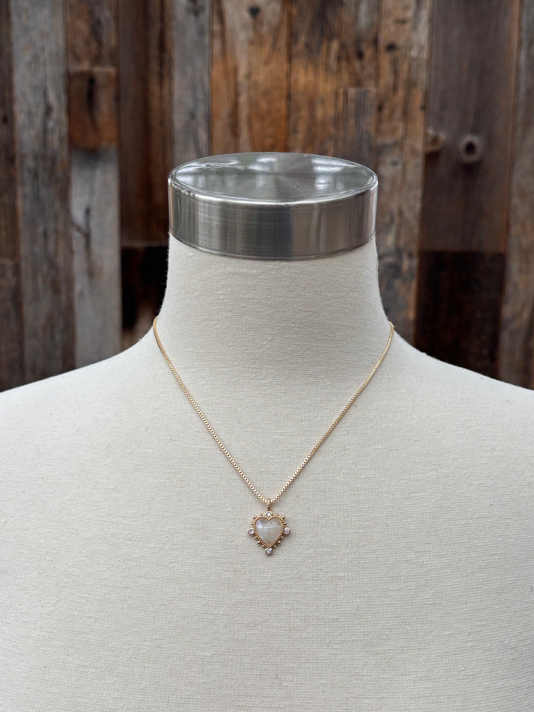 Joy Dravecky Heavenly Heart Necklace Moonstone