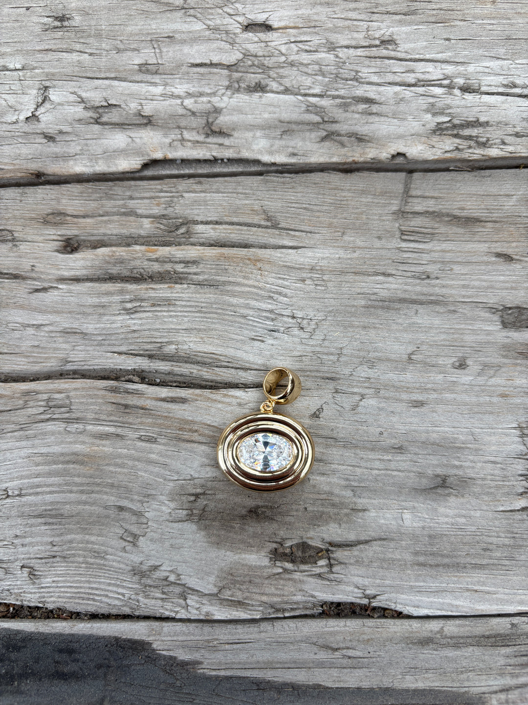 Thatch Starlet Oval Charm 14k GP