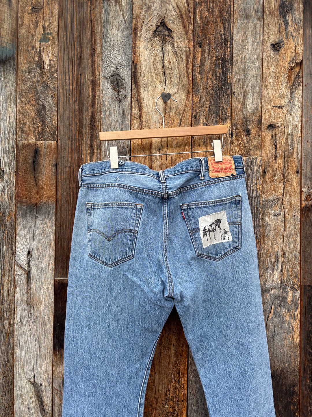 Unicorn City Silver Springs Horse Jeans - Blue Levi 501s