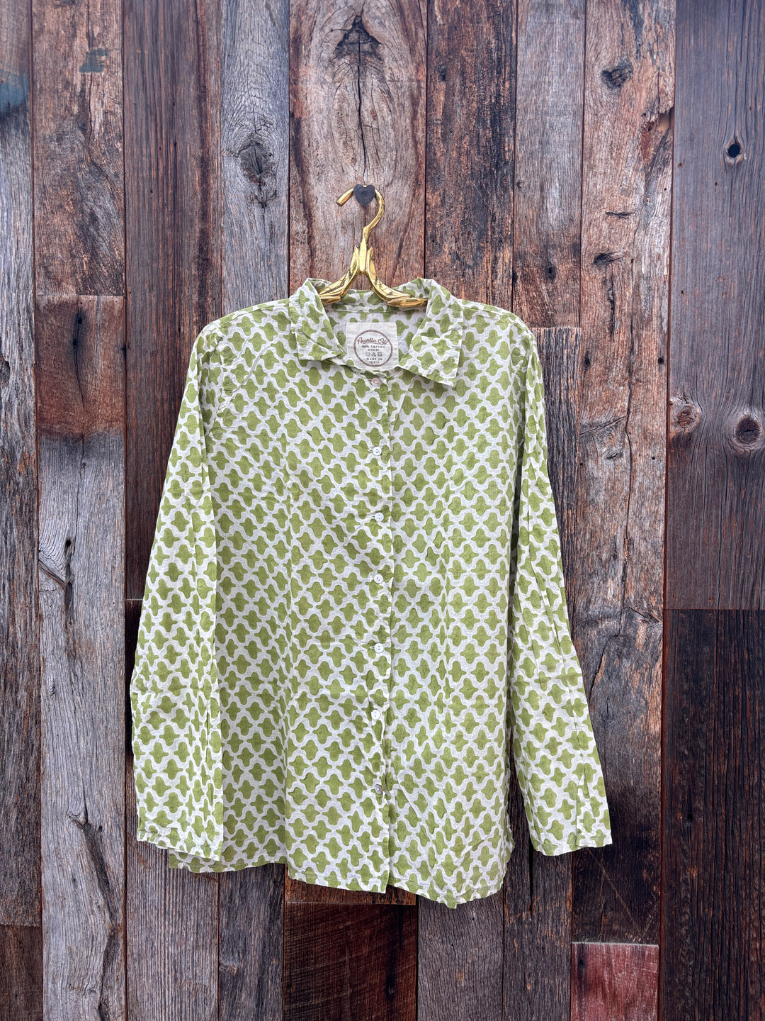 Auntie Oti Button Shirt Lattice