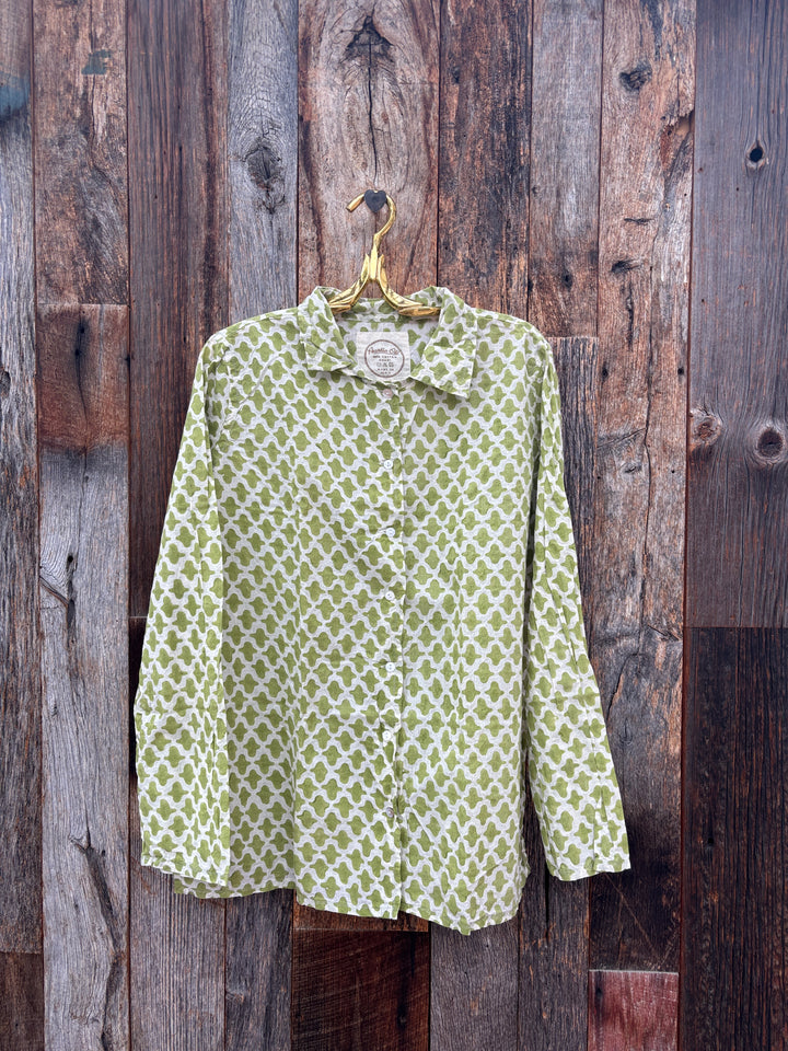 Auntie Oti Button Shirt Lattice