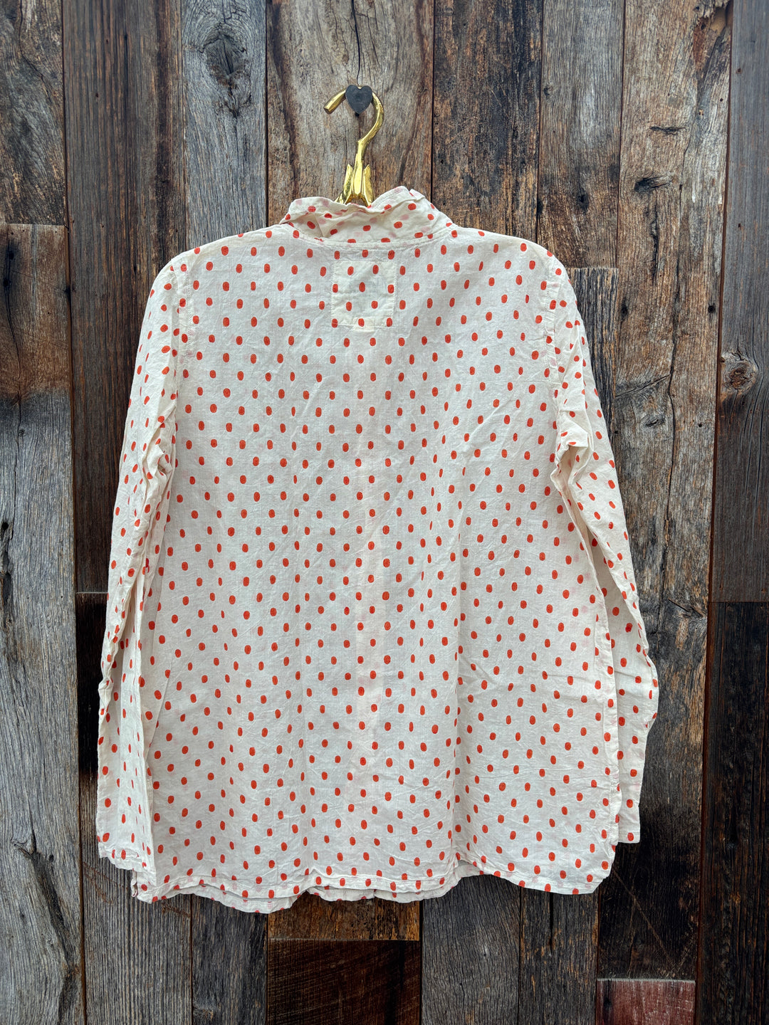 Auntie Oti Button Shirt Orange Oval