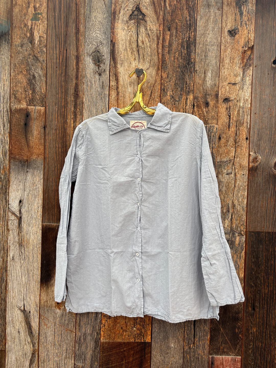Auntie Oti Button Shirt Silver