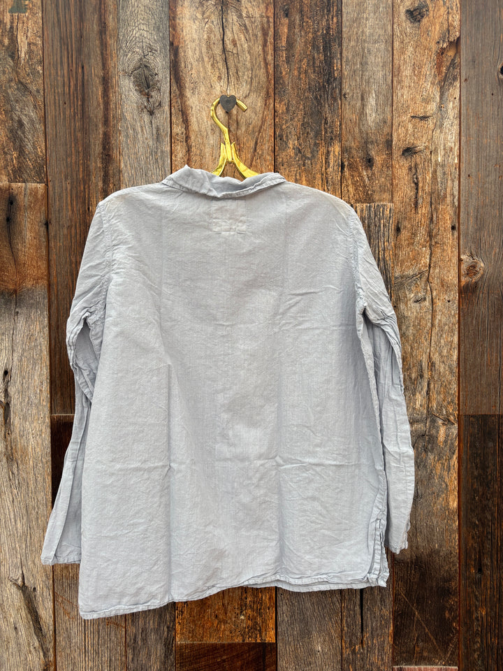 Auntie Oti Button Shirt Silver