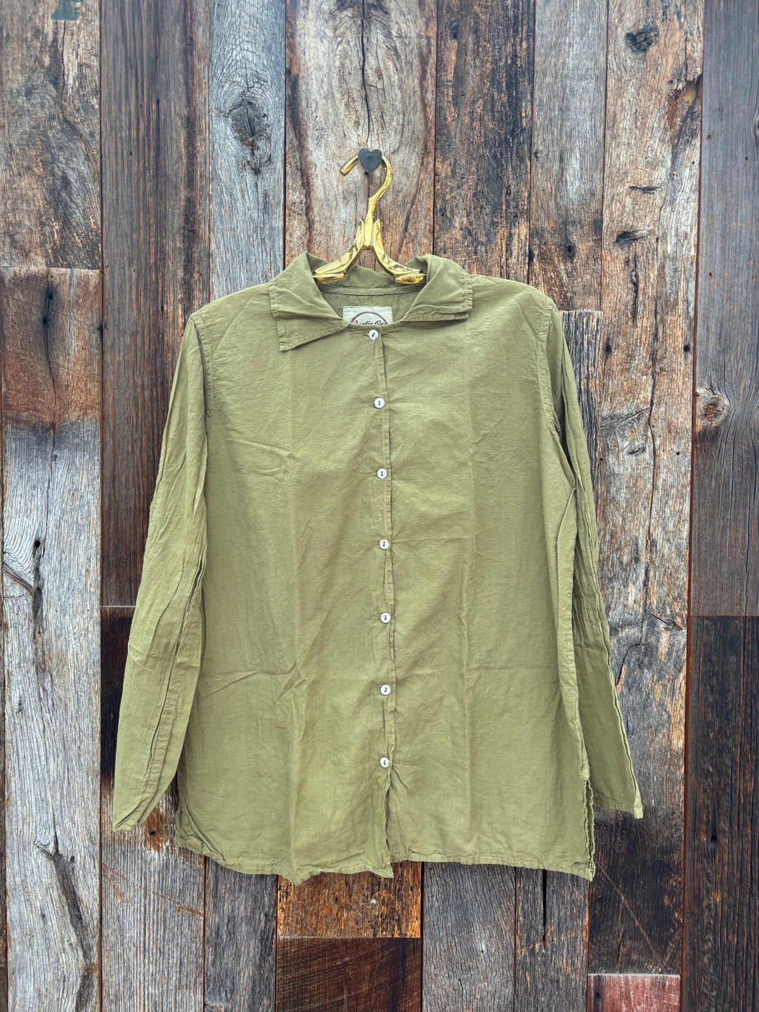 Auntie Oti Button Shirt Moss