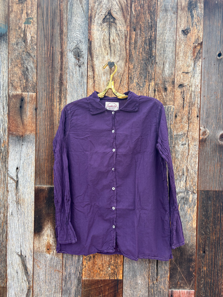 Auntie Oti Button Shirt Aubergine