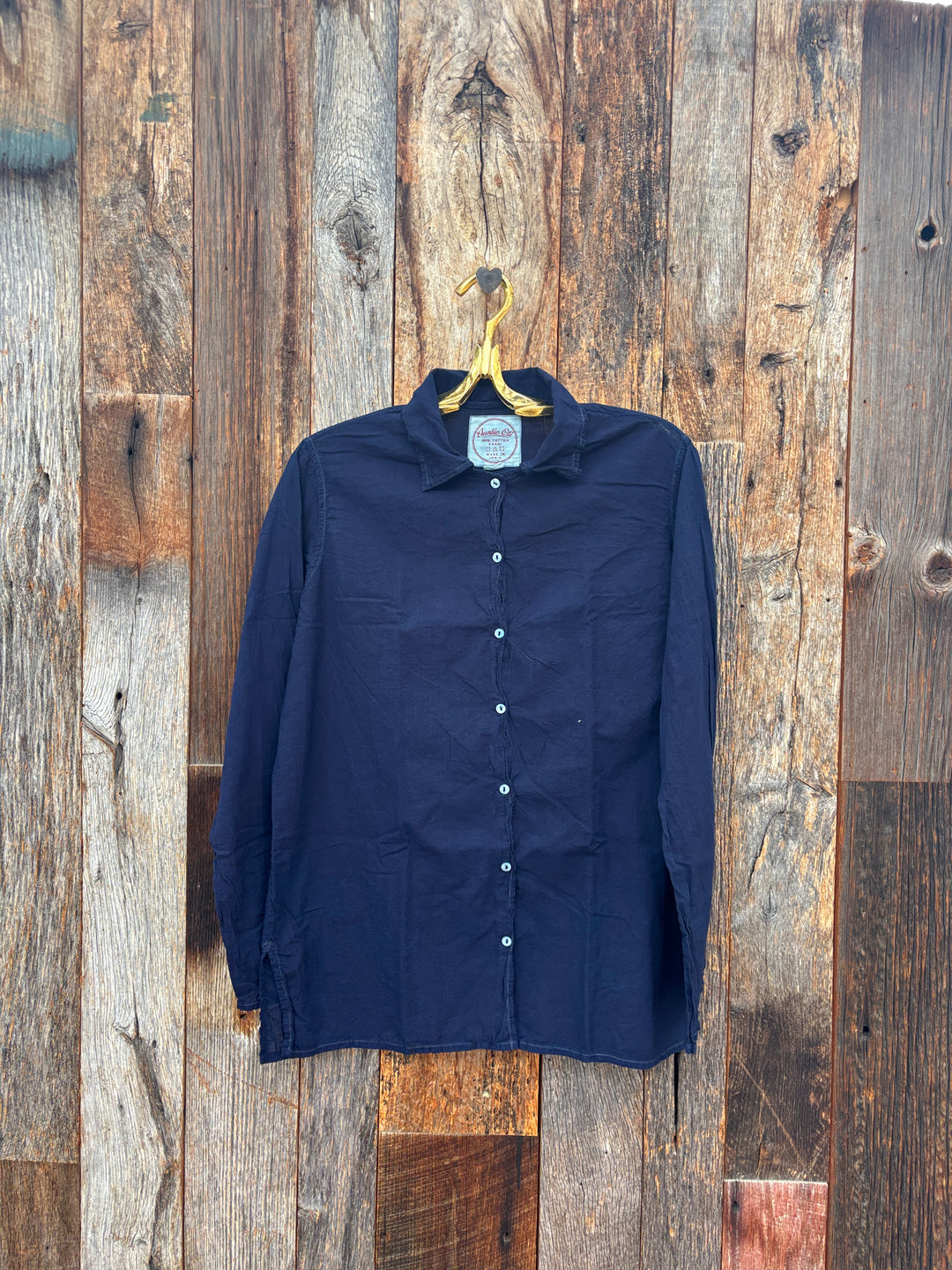 Auntie Oti Button Shirt Indigo