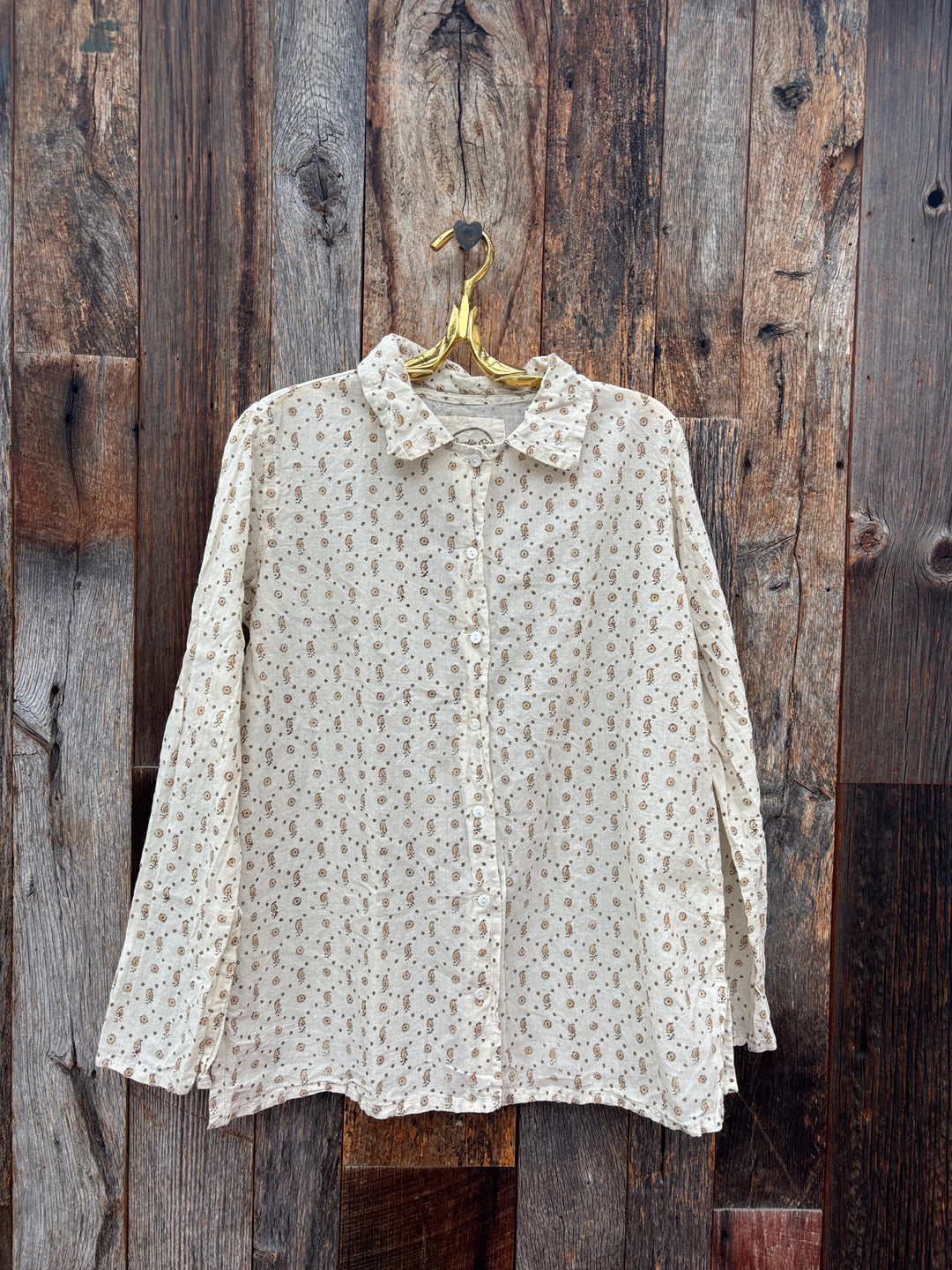 Auntie Oti Button Shirt Paisley
